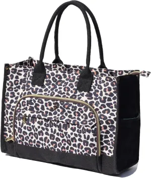 Travel Diaper Tote Bag, with 2 Insulated Pouches Utility Tote Travel Diaper Bag for Parenting & Work Nurse Teacher Use