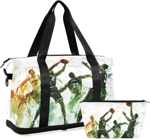 Travel Duffel Gym Sports Luggage Bag Expandable Large Capacity Basketball Players 1 Sports Bag for Women and Men