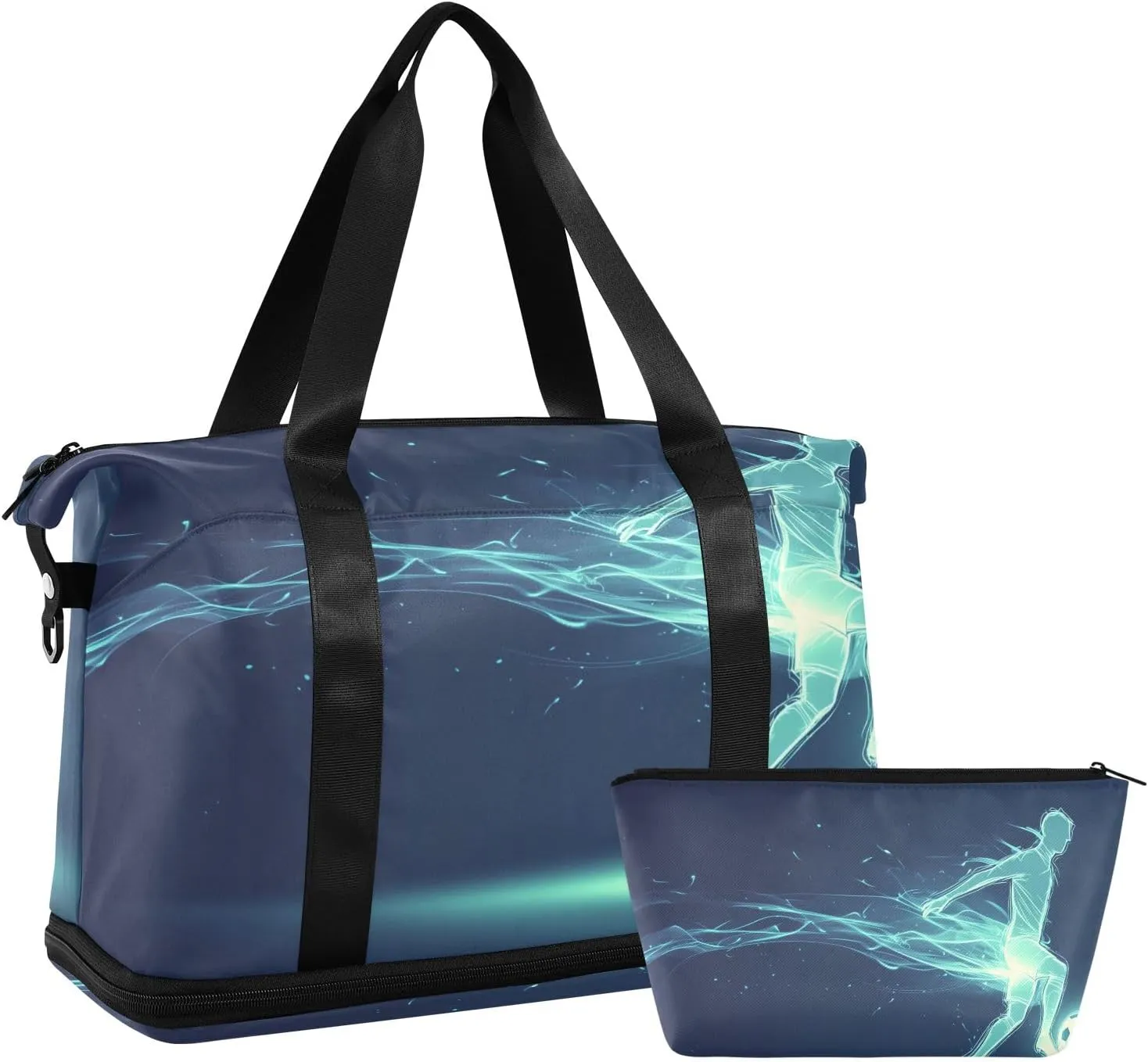 Travel Duffel Gym Sports Luggage Bag Expandable Large Capacity Soccer Player 1 Sports Bag for Women and Men
