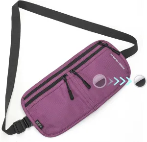 Travel Passport Holder - RFID Blocking Travel Pouch Money Belt Airtag Passport Wallet for Men, Women