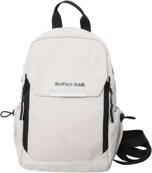 Travel Reflective Convertible Sling Backpack with Key Ring Strap, Large Capacity Water Resistant Anti-Theft Safety Chest Bags, Lightweight Crossbody Daypack for Work Hiking (White)