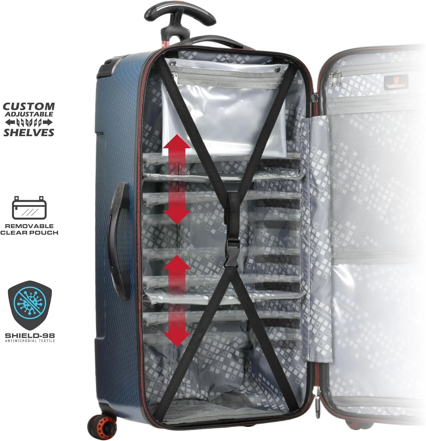 Traveler's Choice Maxporter II 30" Hardside Spinner Trunk Luggage, Expandable, Black