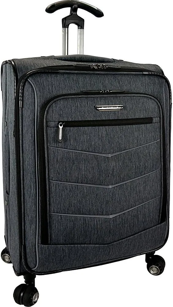 Traveler's Choice T-Cruiser Expandable Spinner Luggage, Gray, Silverwood Softside (26-Inch)