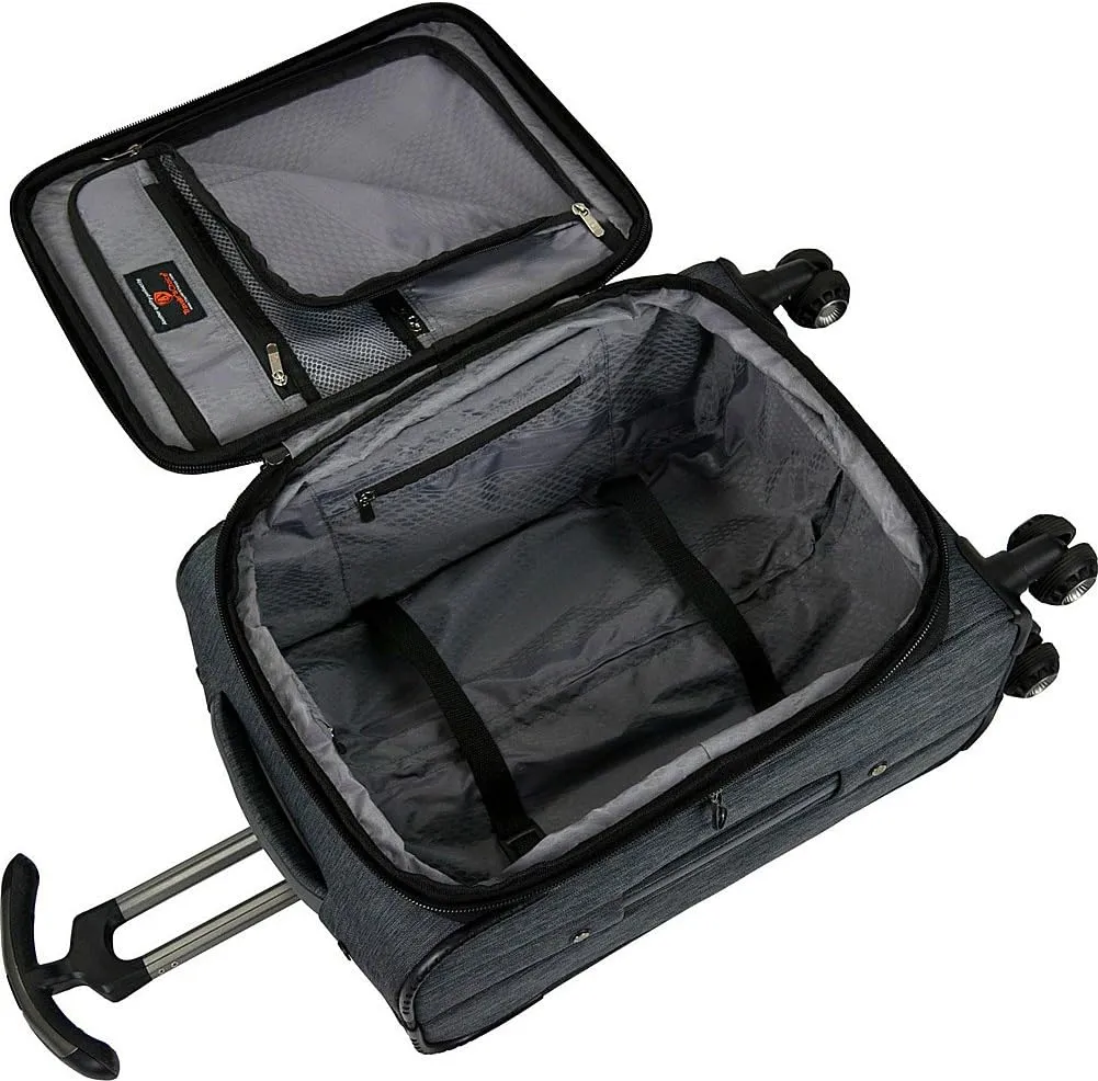 Traveler's Choice T-Cruiser Expandable Spinner Luggage, Gray, Silverwood Softside (26-Inch)