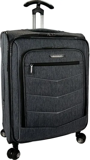 Traveler's Choice T-Cruiser Expandable Spinner Luggage, Gray, Silverwood Softside (26-Inch)