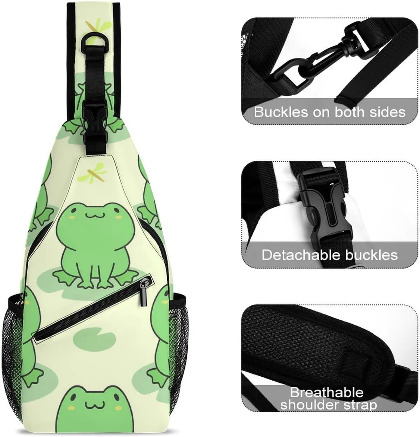 Trendy Crossbody Bags for Women Men, Travel Hiking Chest Bag Sling Crossbody Bag
