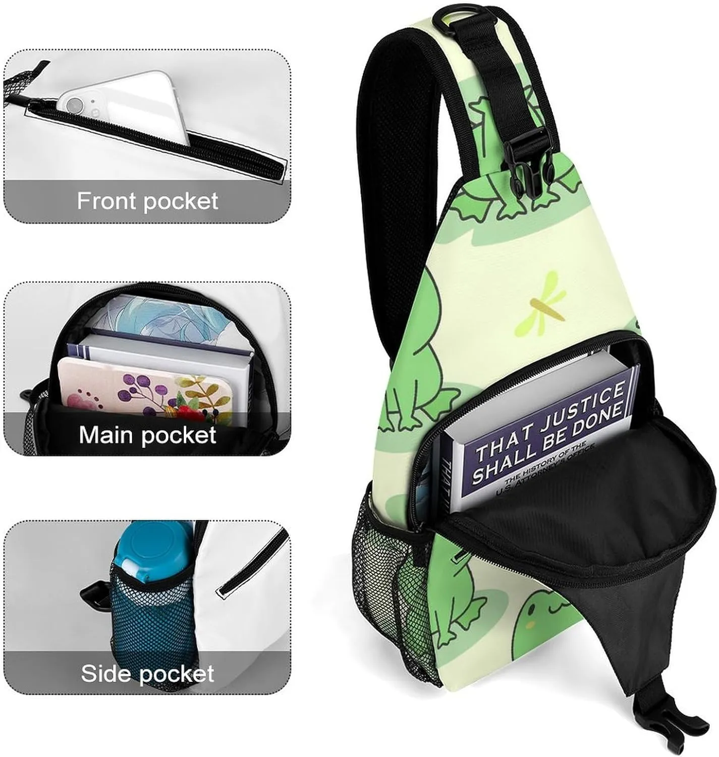 Trendy Crossbody Bags for Women Men, Travel Hiking Chest Bag Sling Crossbody Bag