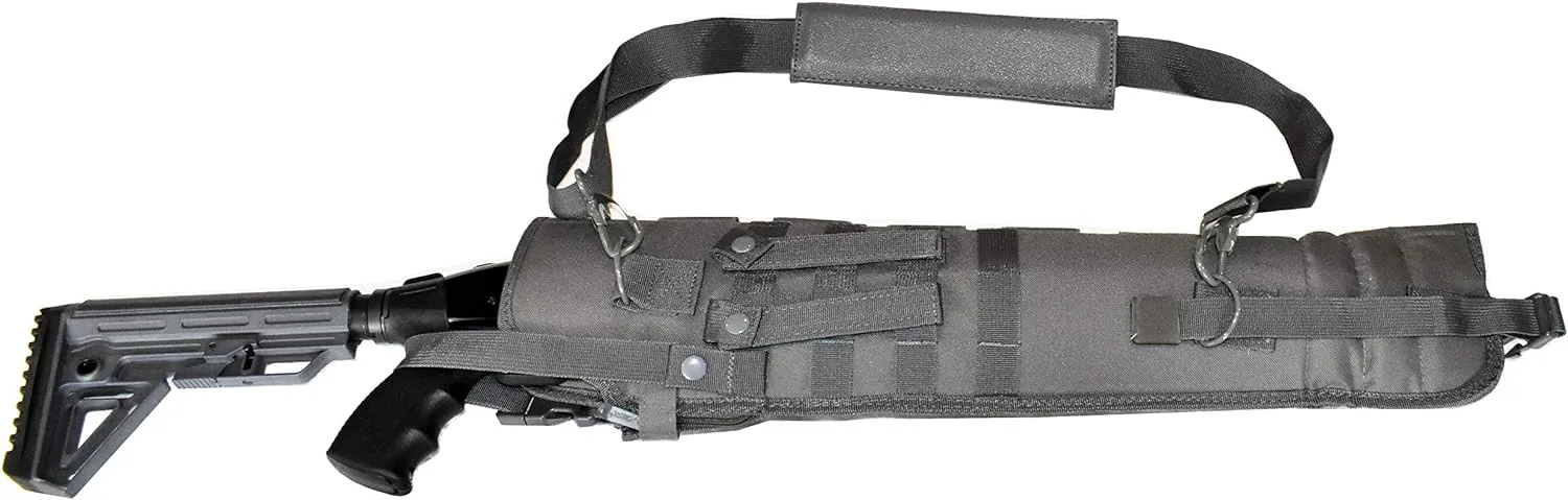 Trinity scabbard for Charles Daly Defense Honcho Tactical case Hunting Storage Soft Range molle Holster Bag Shoulder Military Security ATV Horse Motorcycle Padded Bag Gray 25 inches.