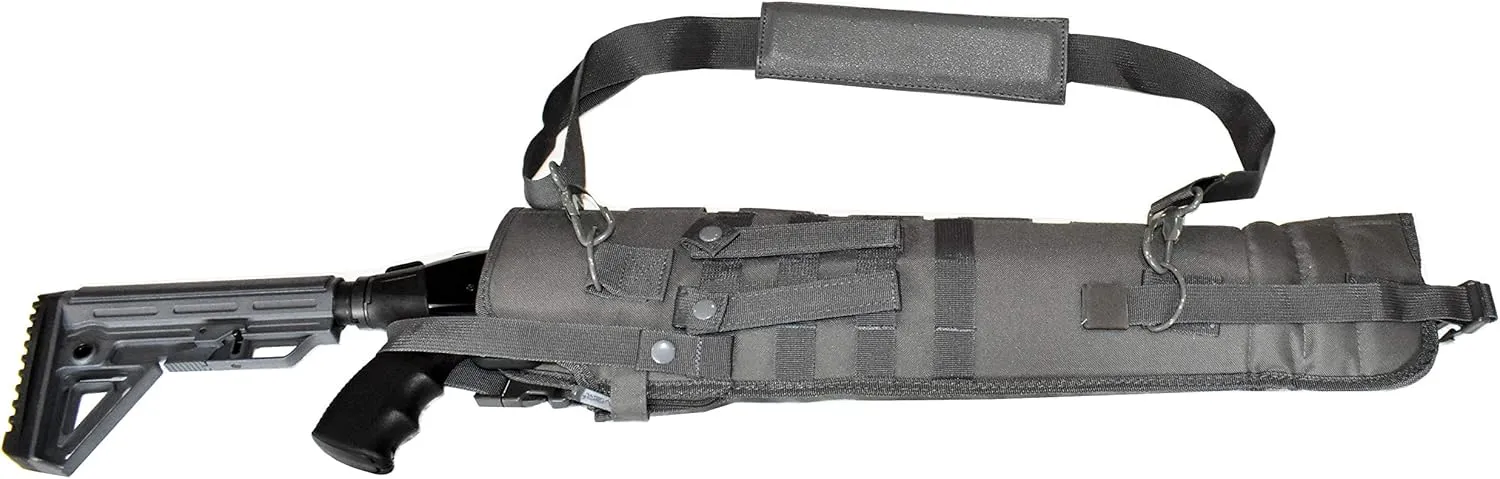 Trinity scabbard for Remington V3 TAC-13 Tactical case Hunting Storage Soft Range molle Holster Bag Shoulder Military Security ATV Horse Motorcycle Padded Bag Gray 25 inches.
