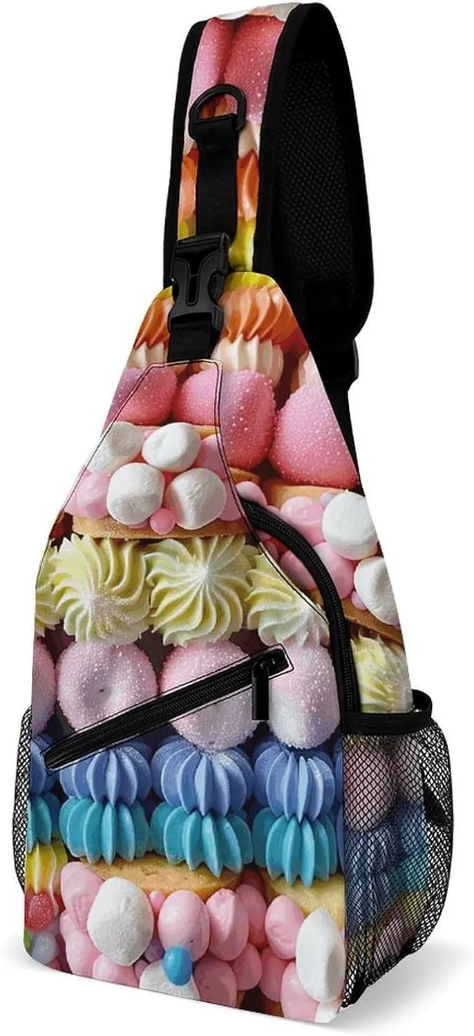Truck Creative Pattern Sling Bag Lightweight Crossbody Chest Pack Travel Shoulder Bag with Adjustable Strap