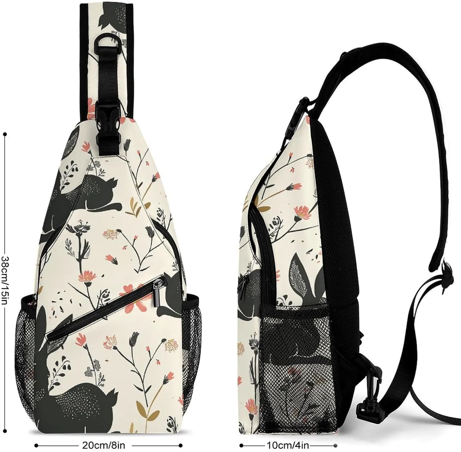 Truck Creative Pattern Sling Bag Lightweight Crossbody Chest Pack Travel Shoulder Bag with Adjustable Strap
