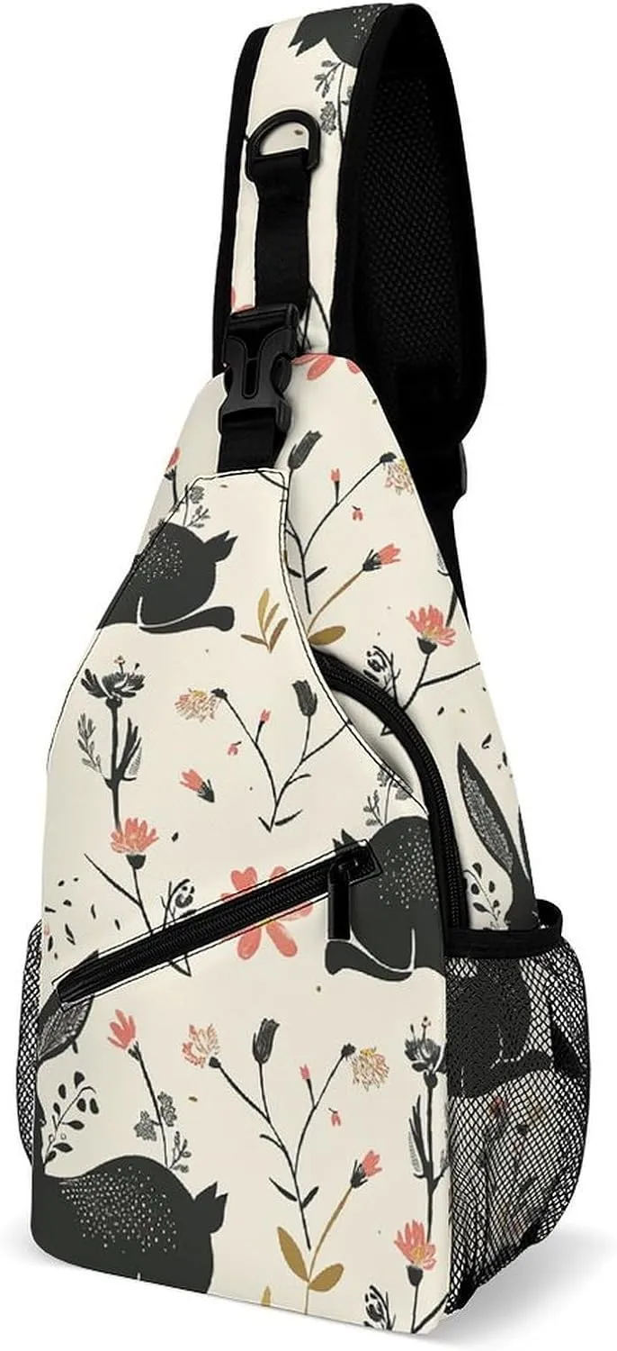 Truck Creative Pattern Sling Bag Lightweight Crossbody Chest Pack Travel Shoulder Bag with Adjustable Strap