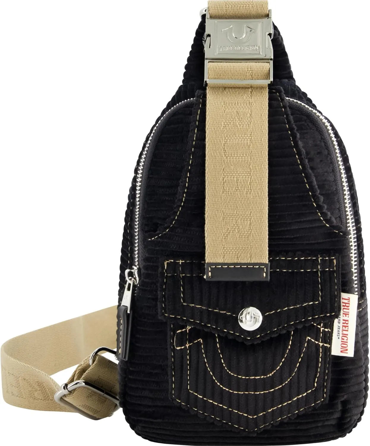 True Religion Women's Sling Bag, Small Travel Backpack with Adjustable Shoulder Crossbody Strap