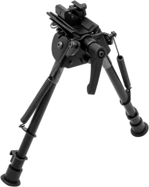 TRUGLO Tac Pod All-Metal Adjustable Lightweight Versatile Durable Portable Rifle Bipod for Bench or Prone Shooting - Base Style & Leg Length Options