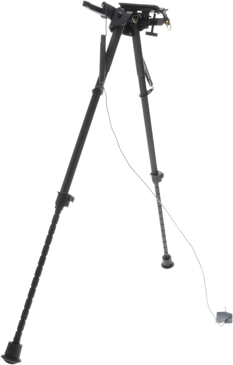 TRUGLO Tac Pod All-Metal Adjustable Lightweight Versatile Durable Portable Rifle Bipod for Bench or Prone Shooting - Base Style & Leg Length Options