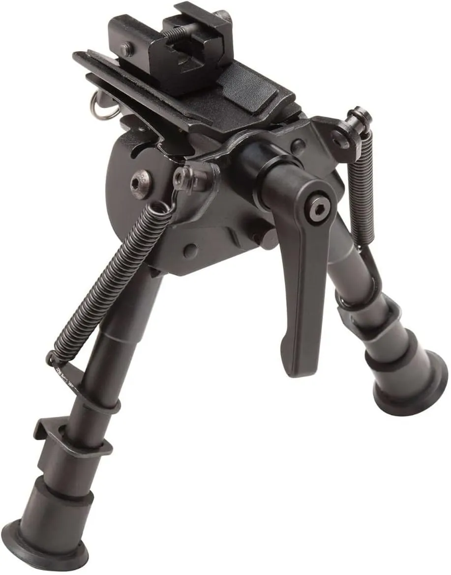 TRUGLO Tac Pod All-Metal Adjustable Lightweight Versatile Durable Portable Rifle Bipod for Bench or Prone Shooting - Base Style & Leg Length Options