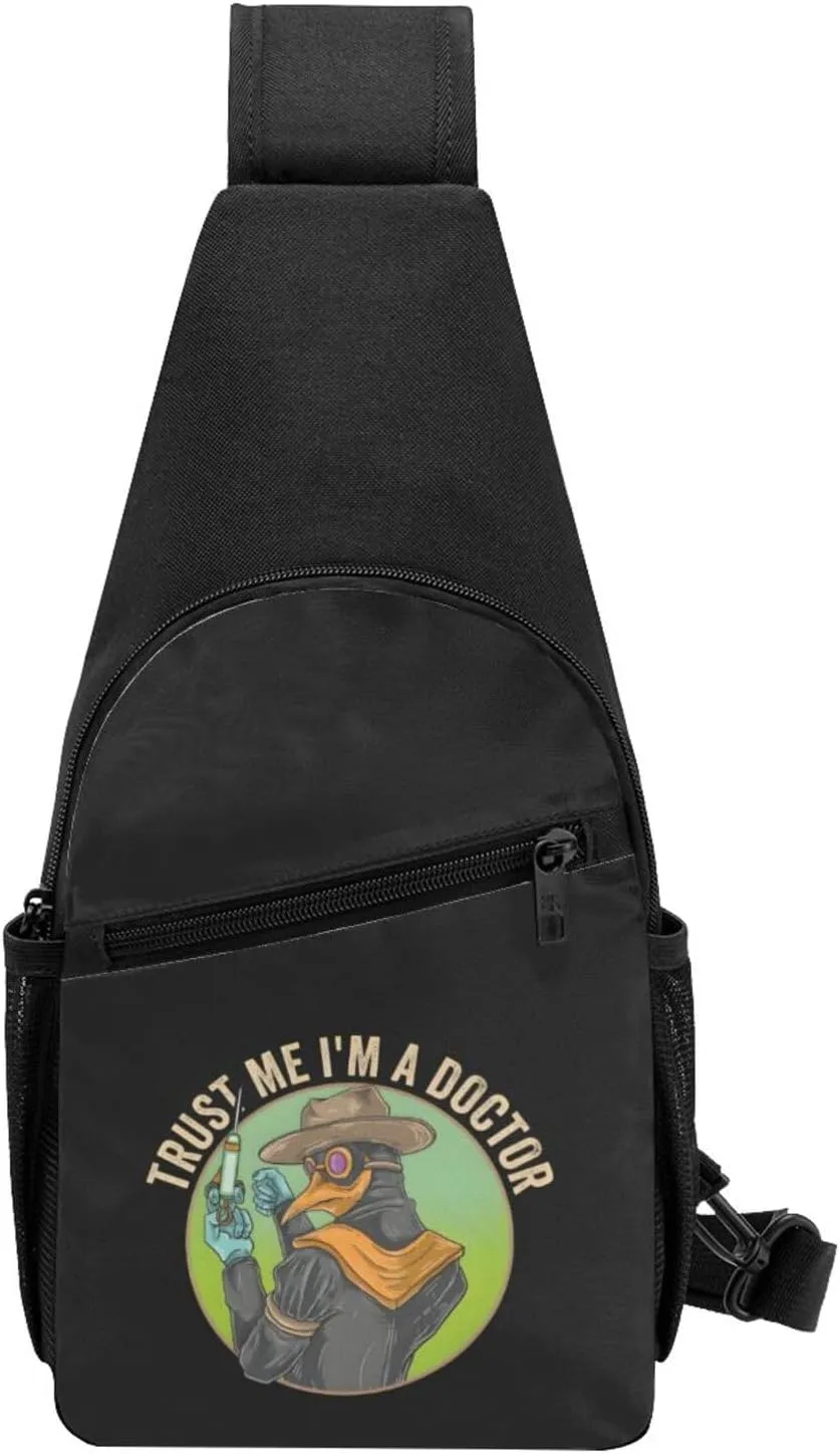 Trust Me I'M A Doctor I Medieval Plague Doctor Adjustable Fanny Pack Waist Bag For Travel Sports