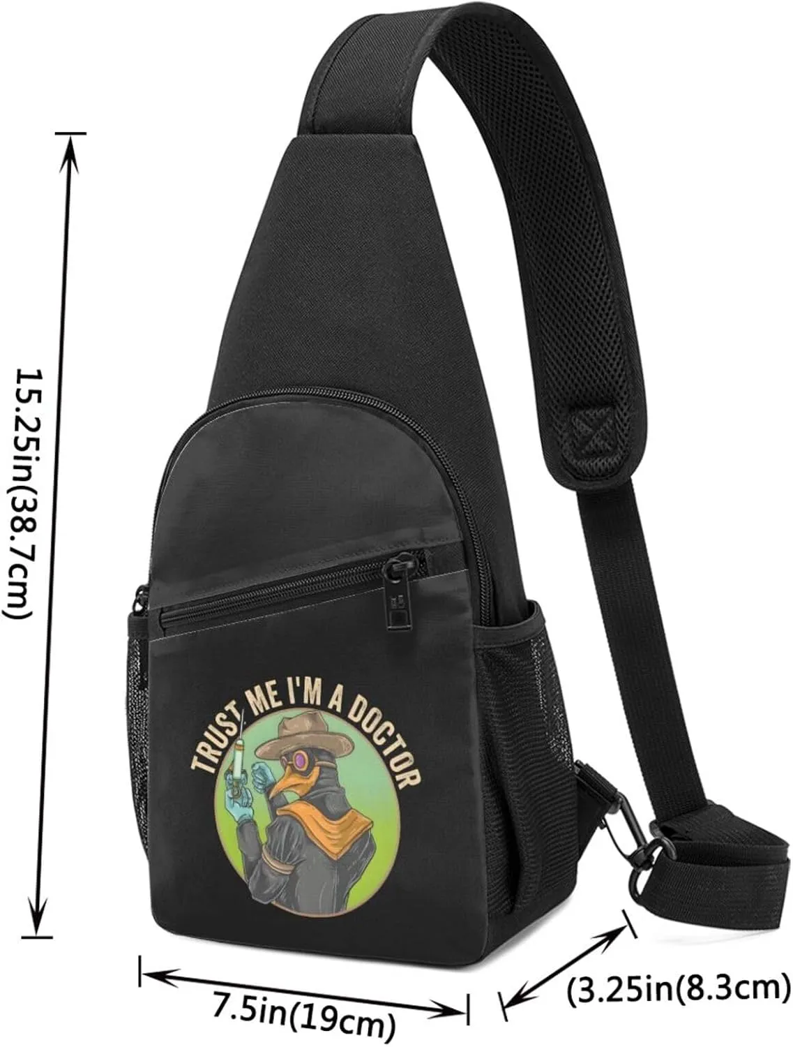 Trust Me I'M A Doctor I Medieval Plague Doctor Adjustable Fanny Pack Waist Bag For Travel Sports