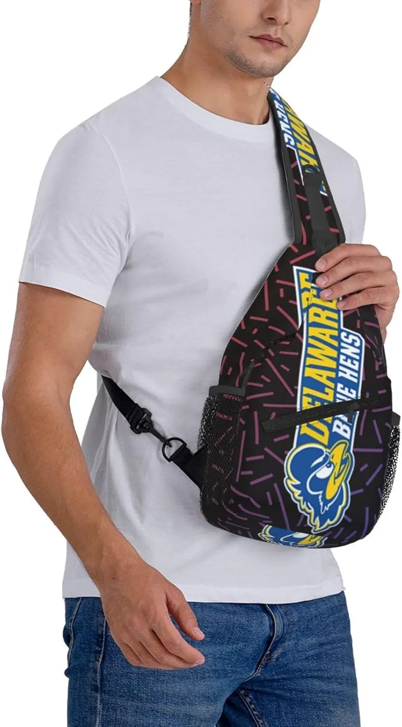 University Of Delaware Small Crossbody Backpack Sling Bag For Men Women Mini One Shoulder Chest Bags Gym Sport Travel Hiking Daypack