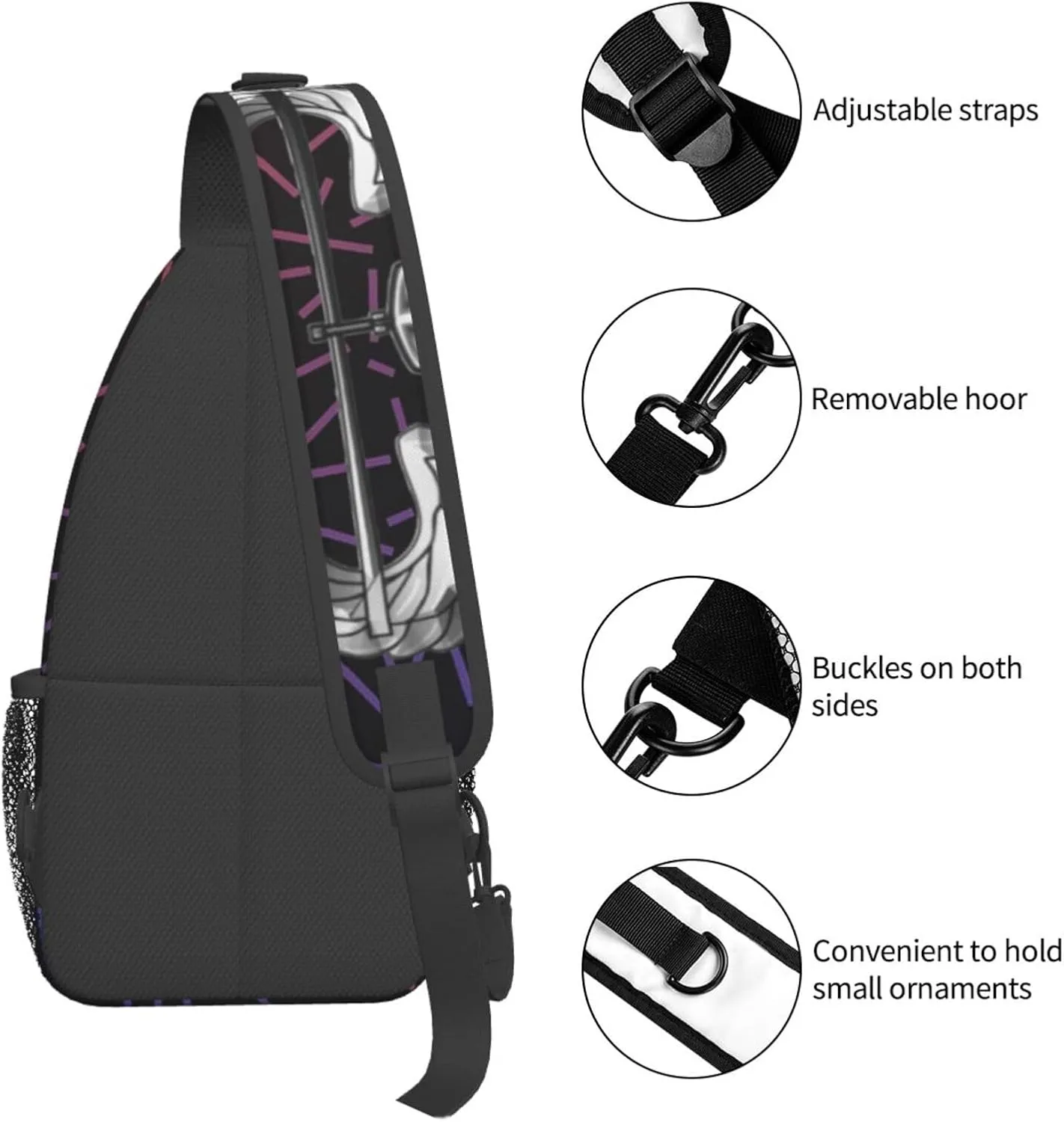 Us A-rmy 101st Airborne Air Assault Crossbody Backpack For Men Women Sling Shoulder Dachshunds Dog Chest Bag Lightweight One Strap Multipurpose Travel Hiking Daypack