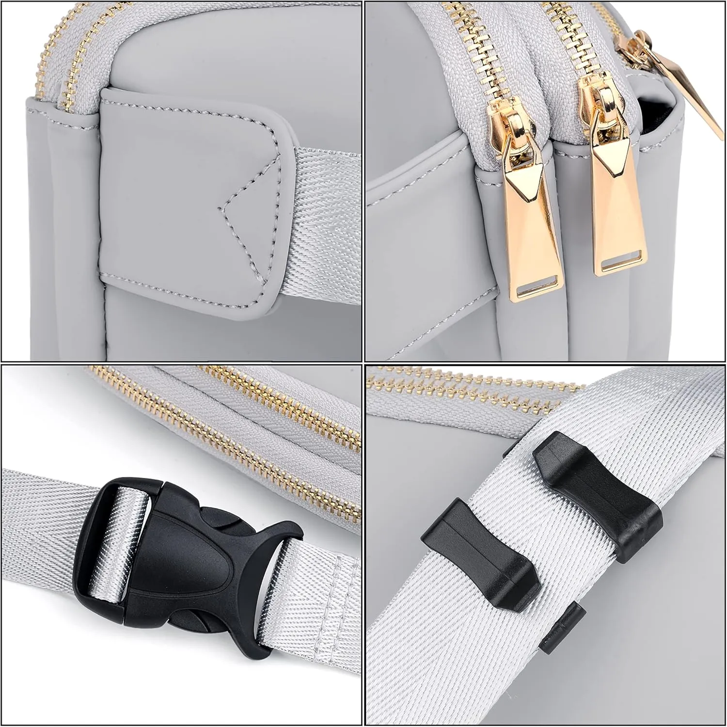 UTO Fanny Pack for Women Crossbody Trendy Fashion Belt Purse Chest Waist Hip Bumbag for Outdoor Shopping Travel Hiking
