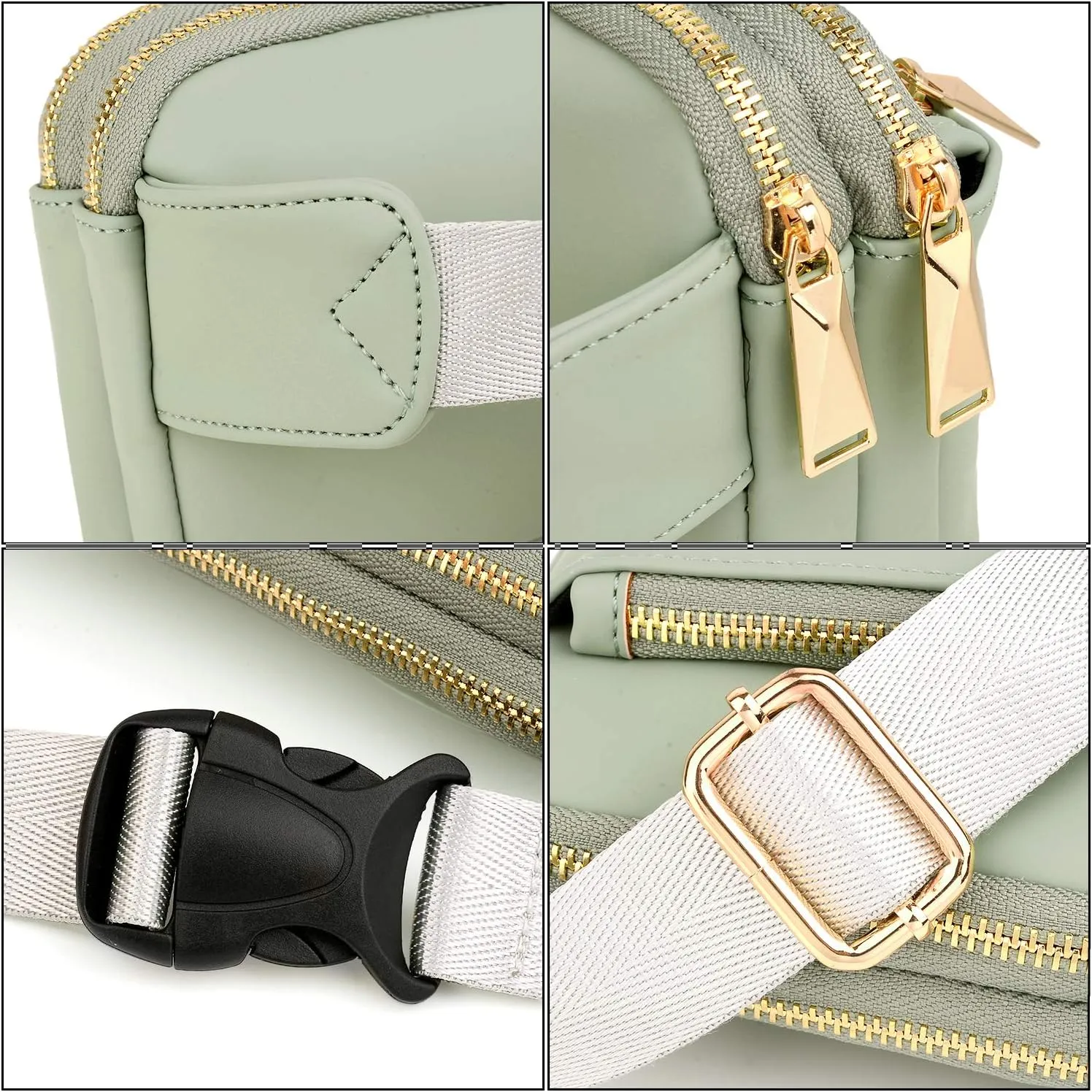 UTO Fanny Pack for Women Crossbody Trendy Fashion Belt Purse Chest Waist Hip Bumbag for Outdoor Shopping Travel Hiking