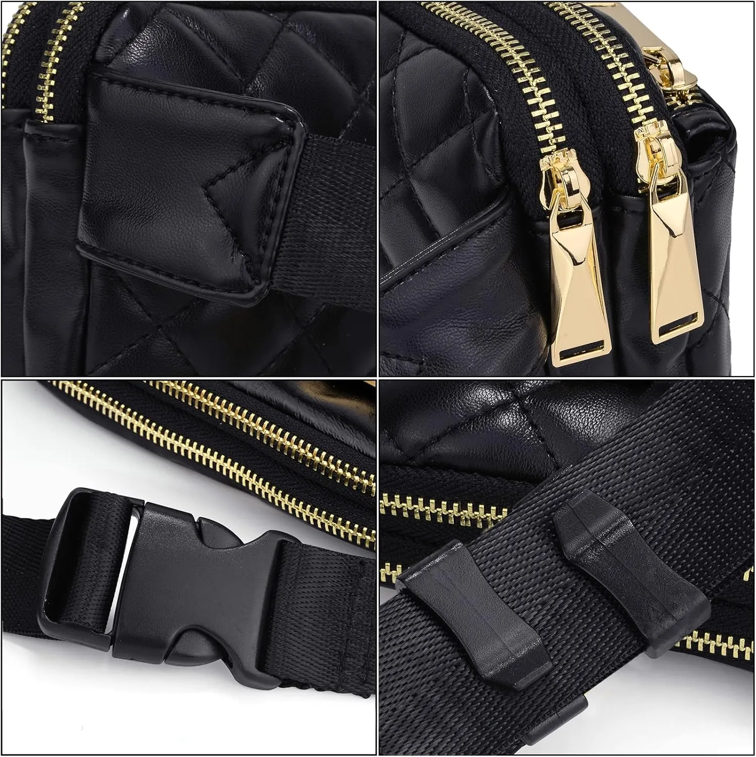 UTO Fanny Pack for Women Crossbody Trendy Fashion Belt Purse Chest Waist Hip Bumbag for Outdoor Shopping Travel Hiking