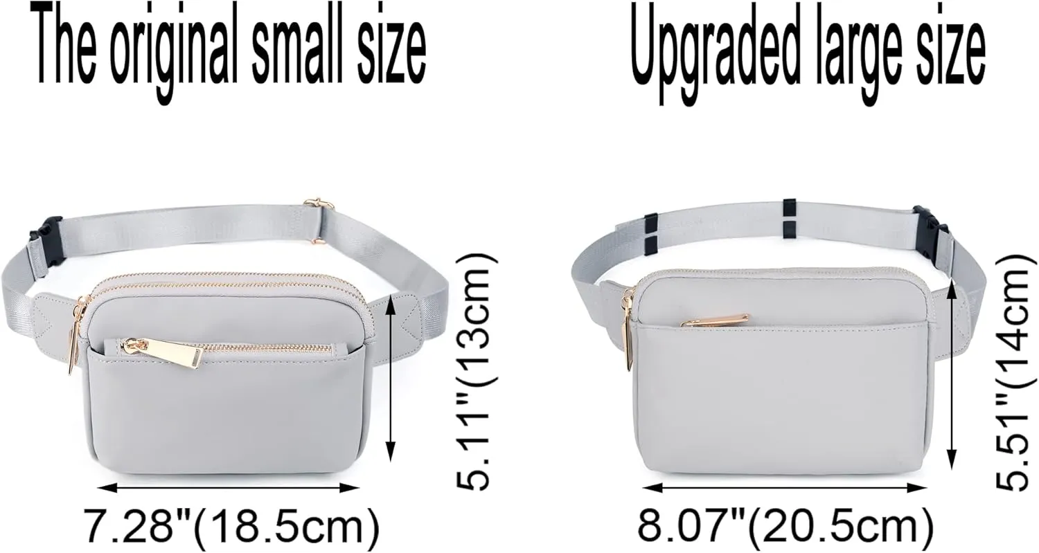 UTO Fanny Pack for Women Crossbody Trendy Fashion Belt Purse Chest Waist Hip Bumbag for Outdoor Shopping Travel Hiking