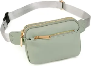 UTO Fanny Pack for Women Crossbody Trendy Fashion Belt Purse Chest Waist Hip Bumbag for Outdoor Shopping Travel Hiking