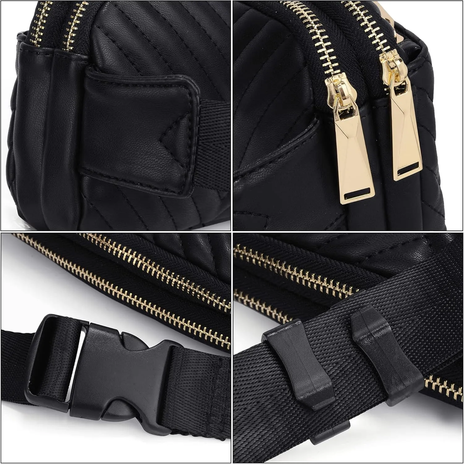 UTO Fanny Pack for Women Crossbody Trendy Fashion Belt Purse Chest Waist Hip Bumbag for Outdoor Shopping Travel Hiking