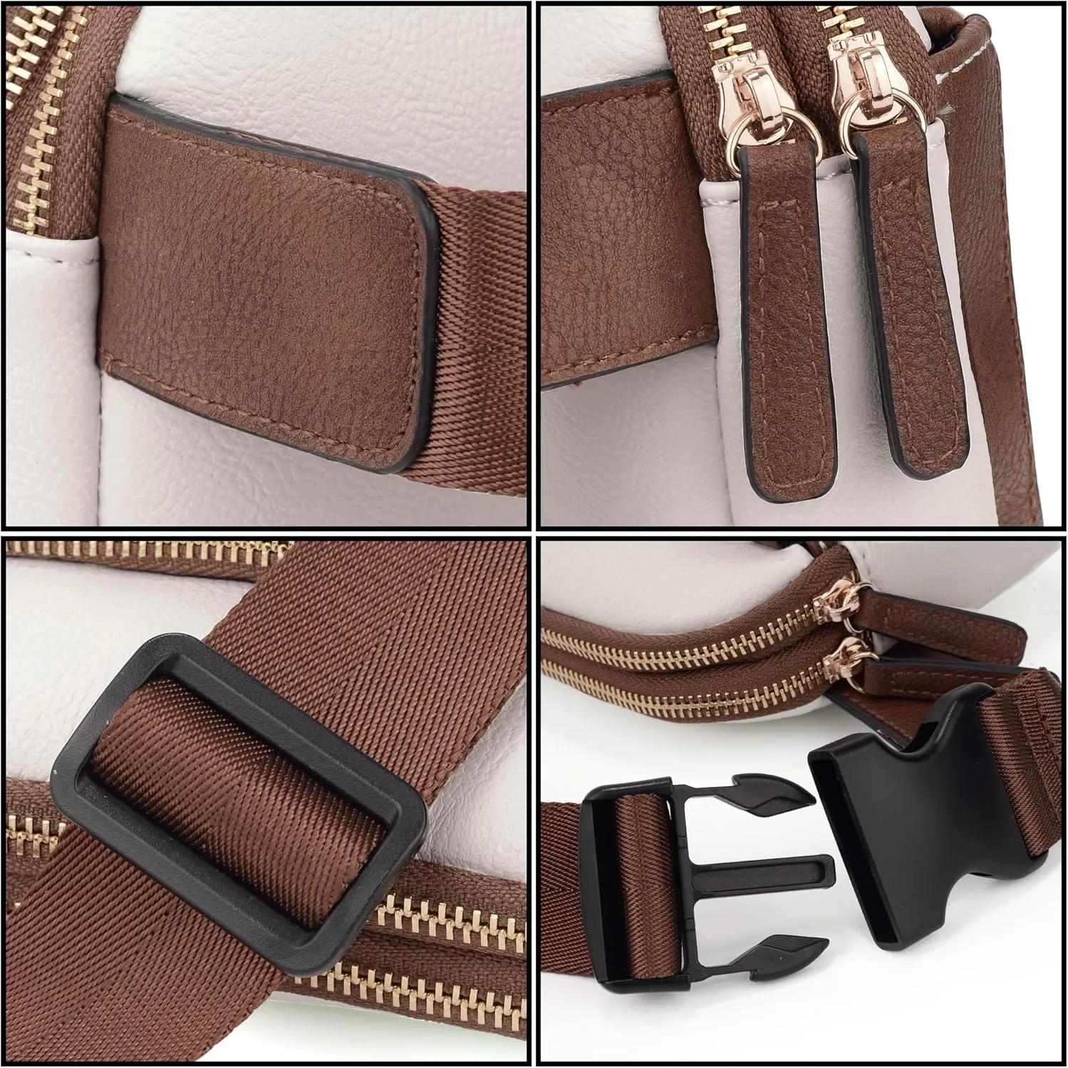 UTO Fanny Pack for Women Crossbody Trendy Fashion Belt Purse Chest Waist Hip Bumbag for Outdoor Shopping Travel Hiking