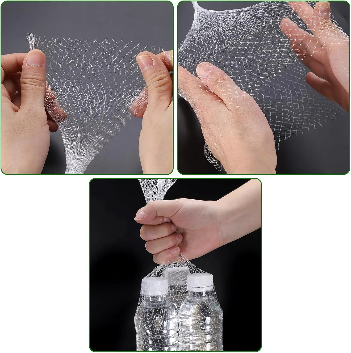 uxcell 150pcs Egg Hatching Bags, 28 Inch Mesh Nylon Netting Reusable Produce Mesh Bags Strong Stretchable Plastic Seafood Boil Bags for Fruits Vegetables Storage, Yellow
