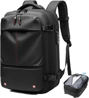 Vacpack Backpack, Vacpack Vacuum Backpack Luggage, Waterproof And Anti-Theft Expandable Large Capacity (Black)