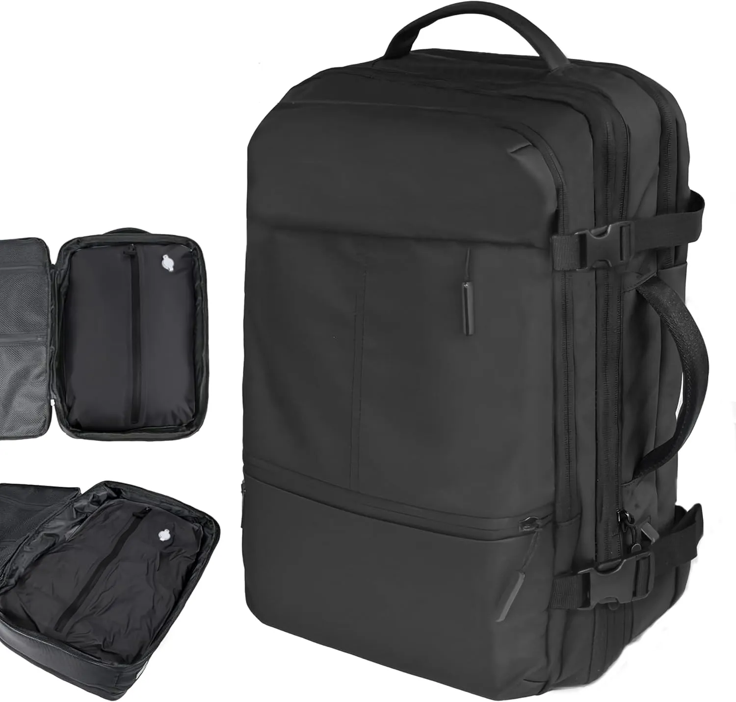 VacPack Backpack with Vacuum Pump, Air Travel Backpack, 50L Expandable Travel Backpack with Vacuum Compression, Waterproof, Ideal for Laptop, Travel, Business, College, Camping