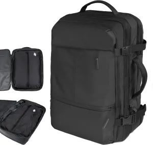 VacPack Backpack with Vacuum Pump, Air Travel Backpack, 50L Expandable Travel Backpack with Vacuum Compression, Waterproof, Ideal for Laptop, Travel, Business, College, Camping