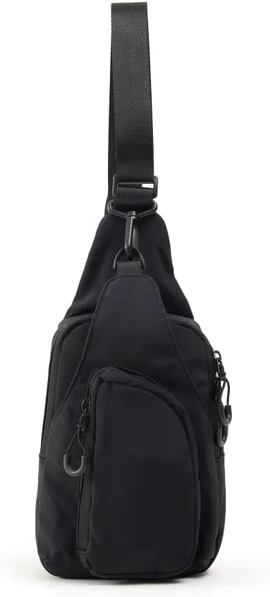 VAKAER Small Sling Bag for Women, Small Crossbody Bags with Adjustable Straps, Lightweight Chest Bag Casual Daypack Backpacks for Travel Hiking (Black)