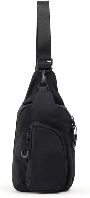 VAKAER Small Sling Bag for Women, Small Crossbody Bags with Adjustable Straps, Lightweight Chest Bag Casual Daypack Backpacks for Travel Hiking (Black)
