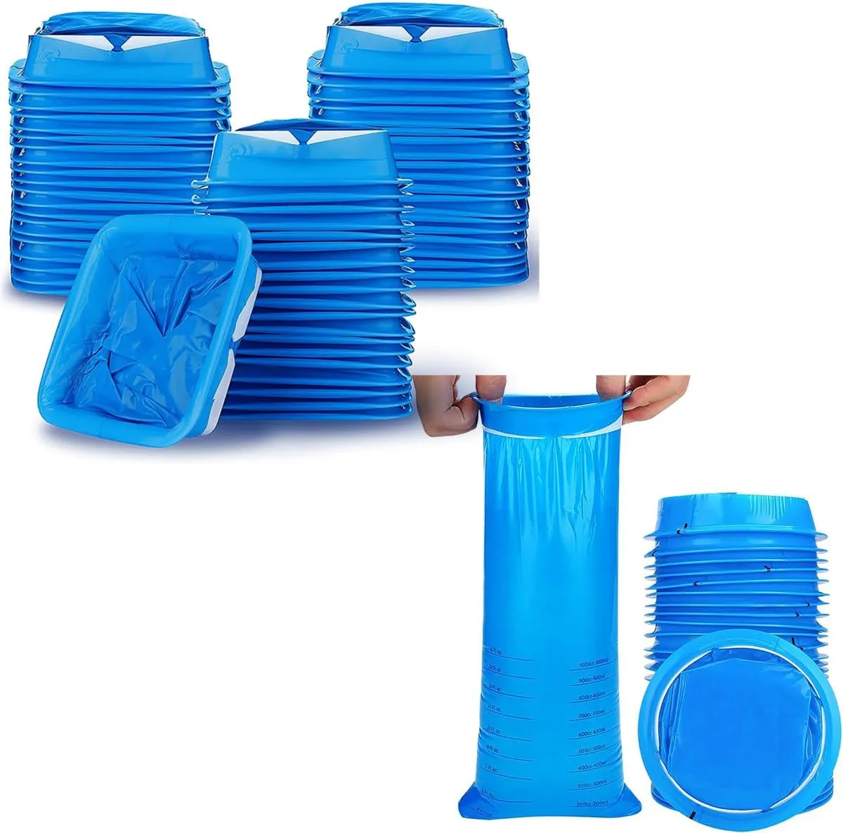 Valchoose 30 Pack Emesis Bags 1000ml And 60 Pack Vomit Bags Disposable 1200ml