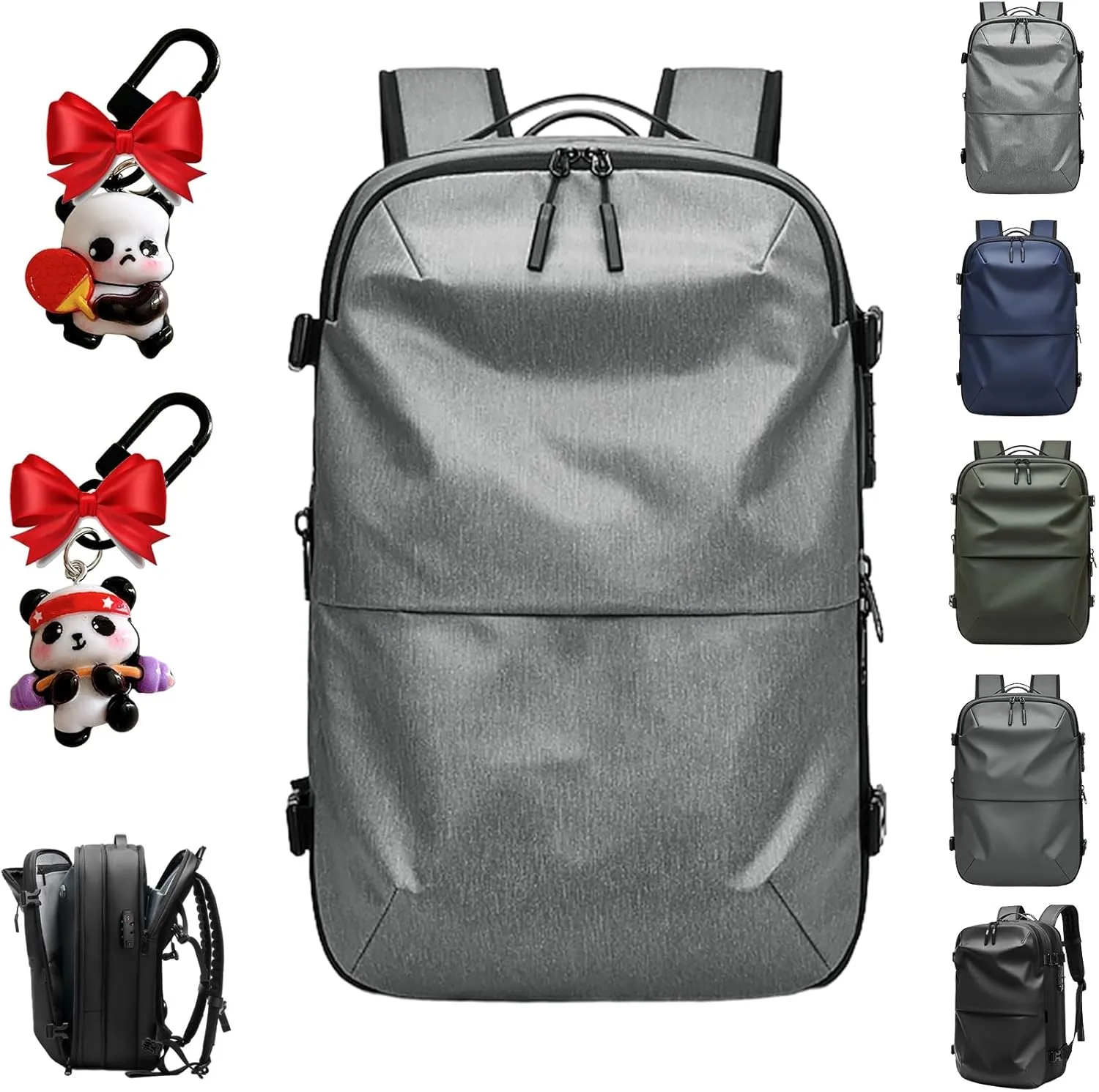 Veloutte Travel Backpack, Veloussette Prestige Space Bag, 60l Expandable Travel Backpack with Vacuum Space Bag & Pump (B)