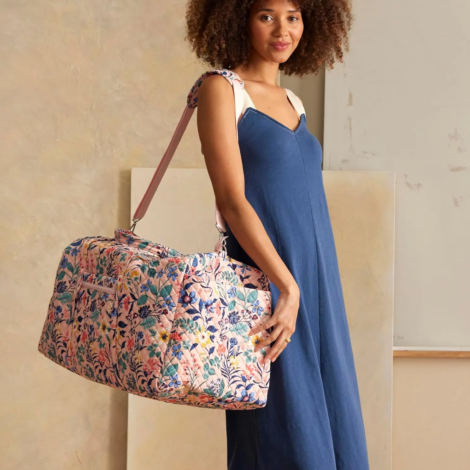 Vera Bradley Cotton XL Travel Duffle Bag, Paradise Coral