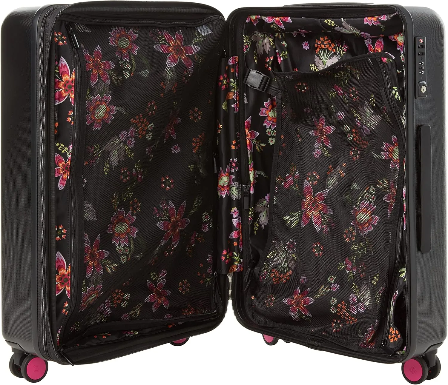 Vera Bradley Women's Hardside Rolling Suitcase Luggage, Black, 29" Check In