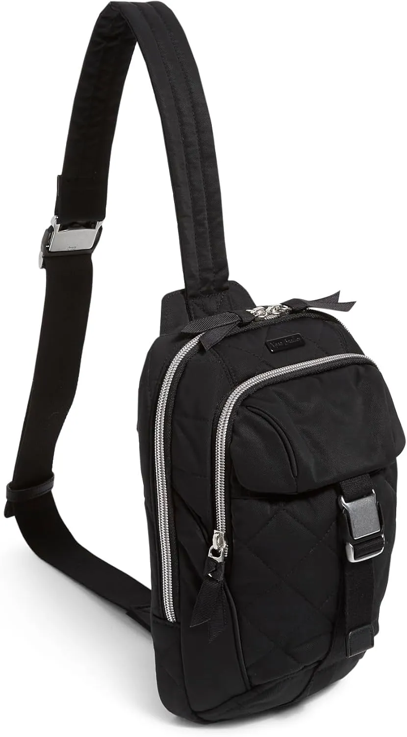 Vera Bradley Women's Performance Twill Utility Sling Backpack, Black, One Size