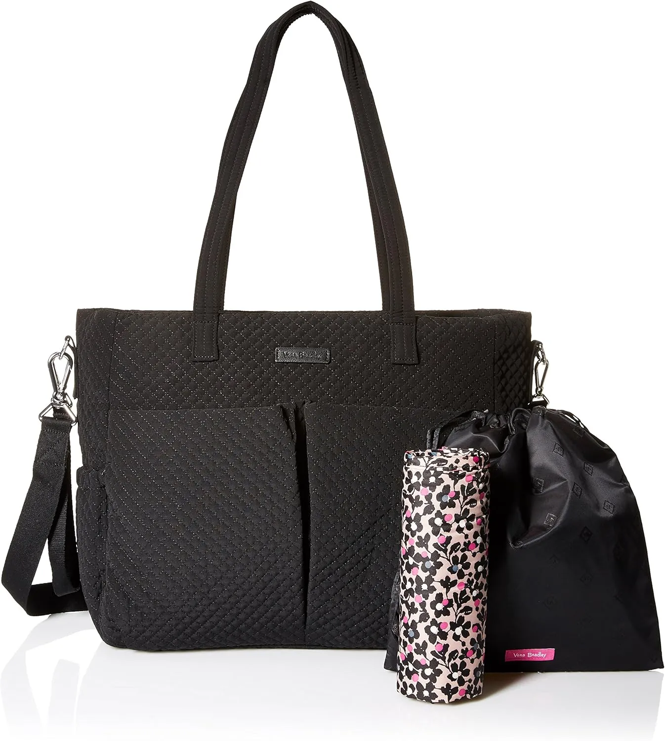 Vera Bradley Women's Women s Microfiber Ultimate Baby Diaper Bag Classic Black One Size