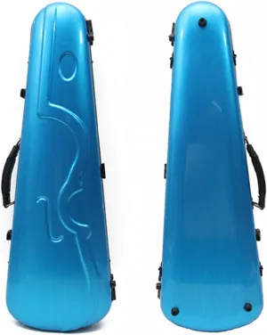 Violin Case 4/4 Full Size Hard Shell Waterproof Violin Box Surface texture design travel case (#Blue)