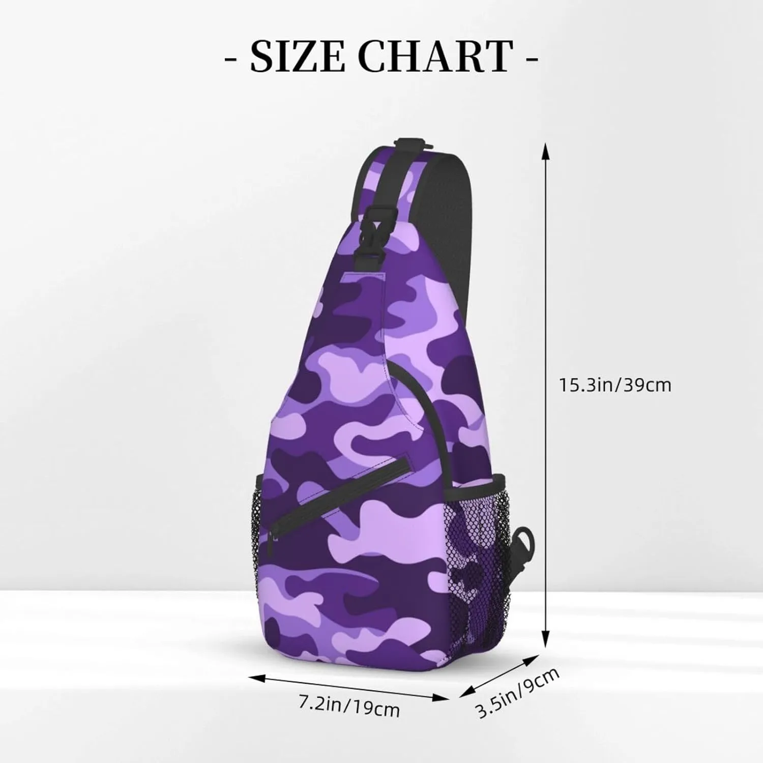 VOOHDDY Camouflage Purple Camo Sling Bag For Women Men Travel Hiking Backpack Crossbody Shoulder Chest Bags Casual Daypack Sport