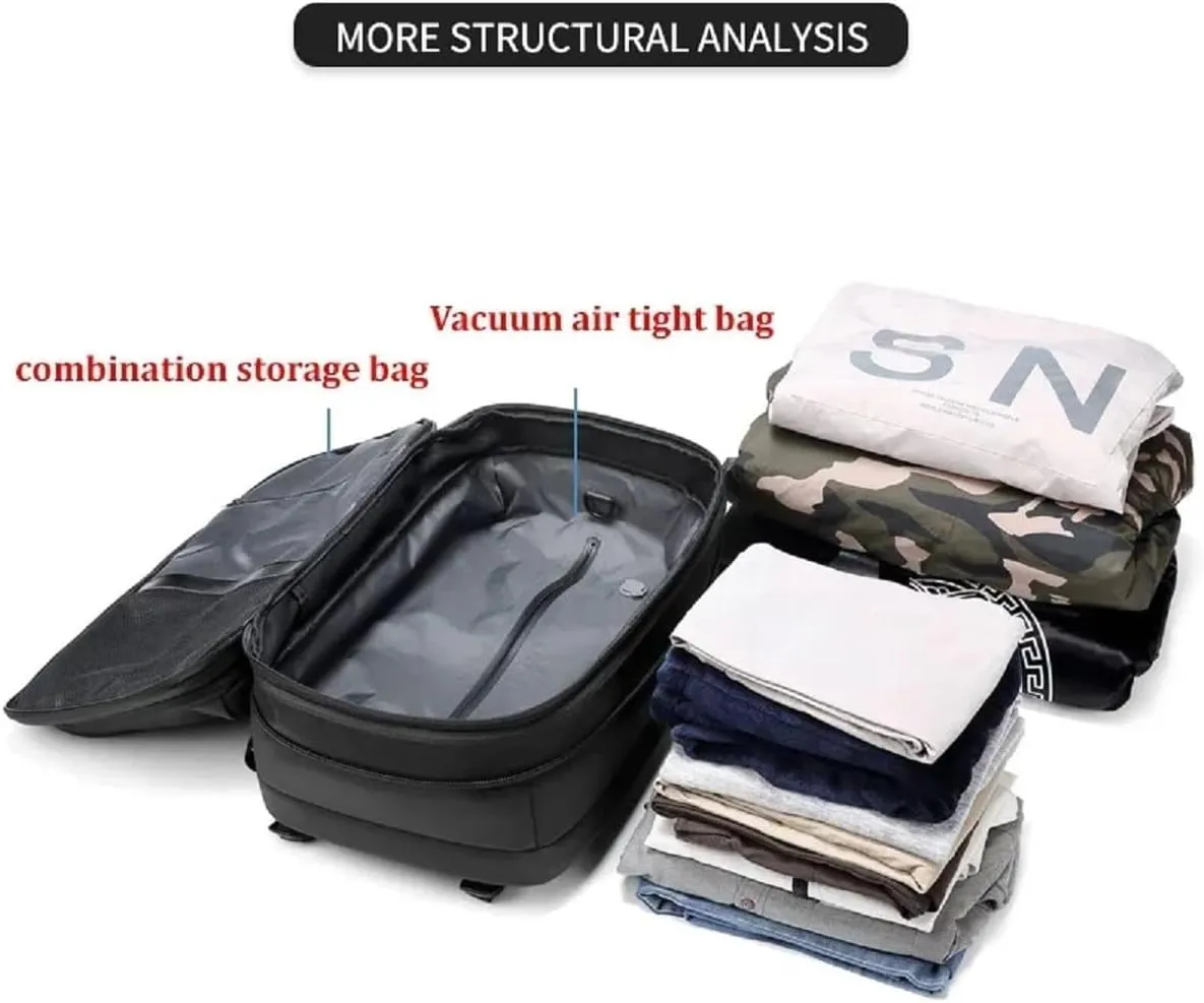 Voyage Vac Backpack with Air Pump, Expandable Multifunctional Large Capacity Backpack,60L Expandable Waterproof (ArmyGreen)
