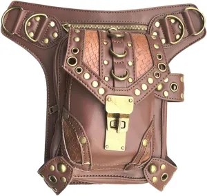 Waist Bag Fanny Pack Motorcycle Drop Leg Bag Thigh Hip Pouch Messenger Leather Crossbody Shoulder Purse Wallet Pocket