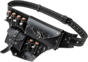 Waist bag,Medieval PU Leather Belt Bag Waist Pouches with Cork Potion Bottles for Fantasy Wizard Cosplay and Renaissances Costume