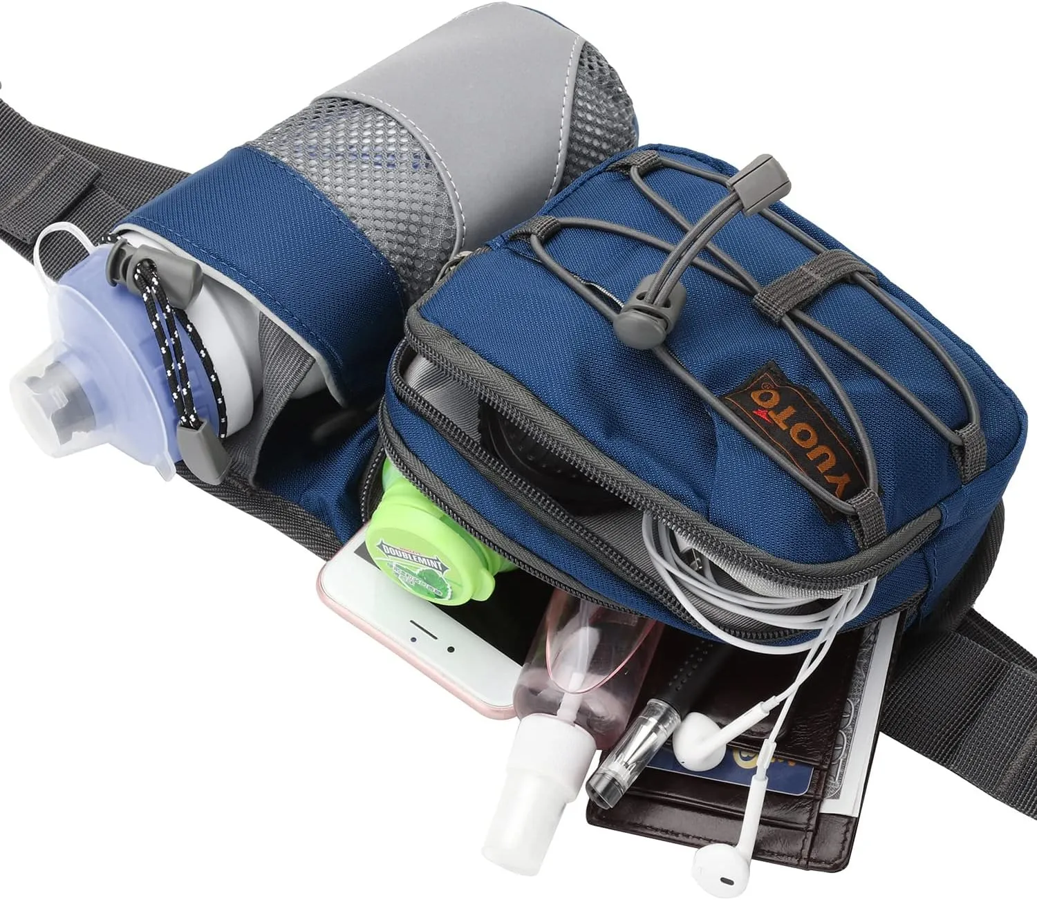 Waist Pack with Water Bottle Holder for Running Walking Hiking Fanny Pack Hydration Belt
