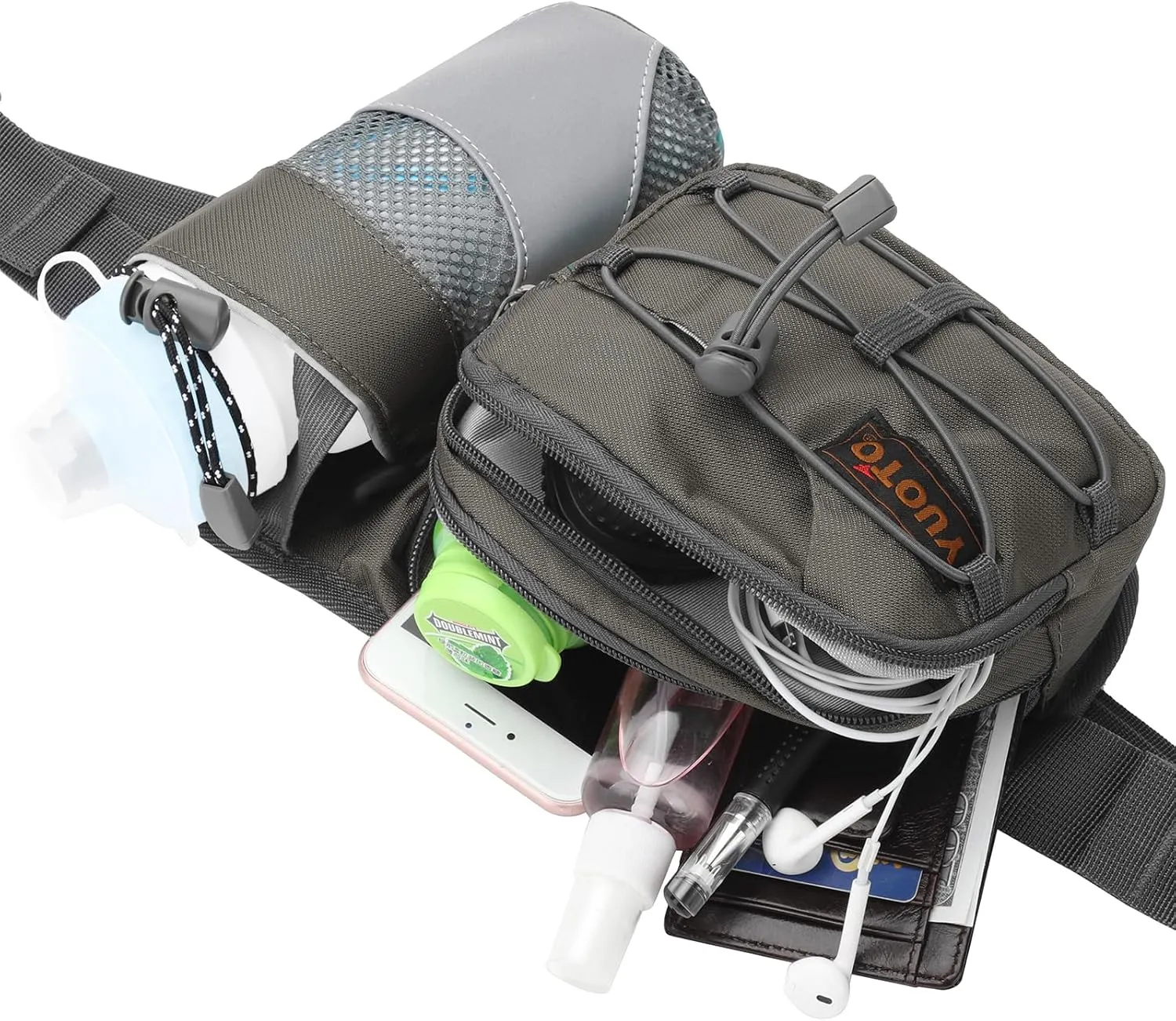 Waist Pack with Water Bottle Holder for Running Walking Hiking Fanny Pack Hydration Belt